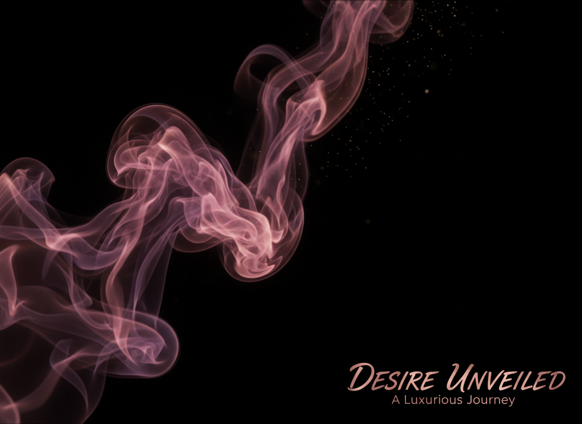 Rose colored smoke swirling against black